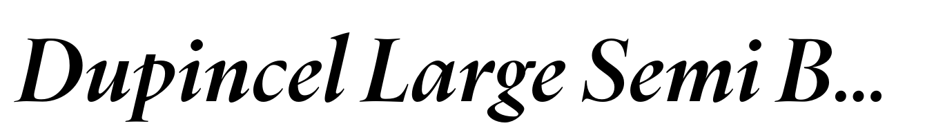Dupincel Large Semi Bold Italic